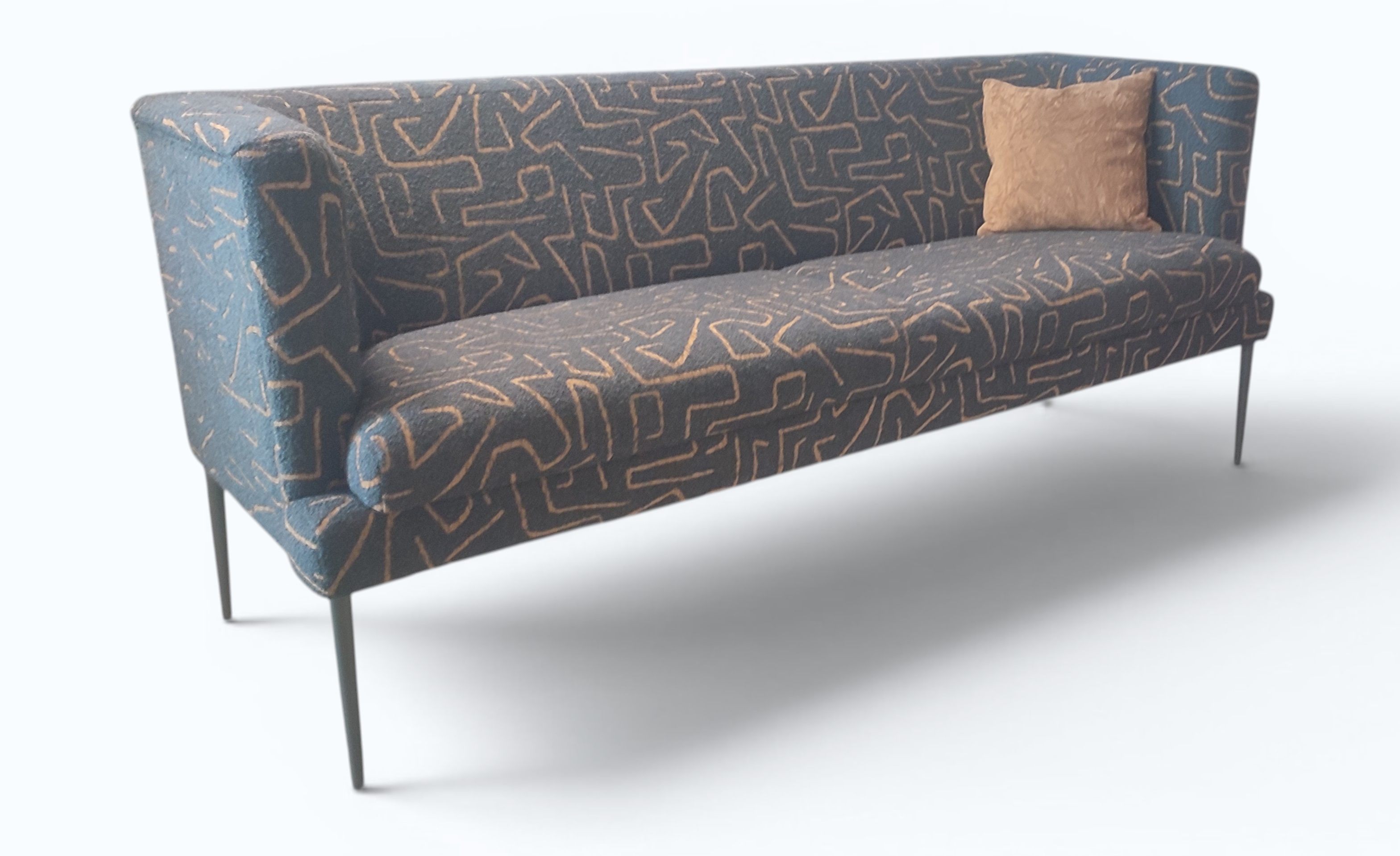 Tischsofa Kobe grau boucle modern von barnickel
