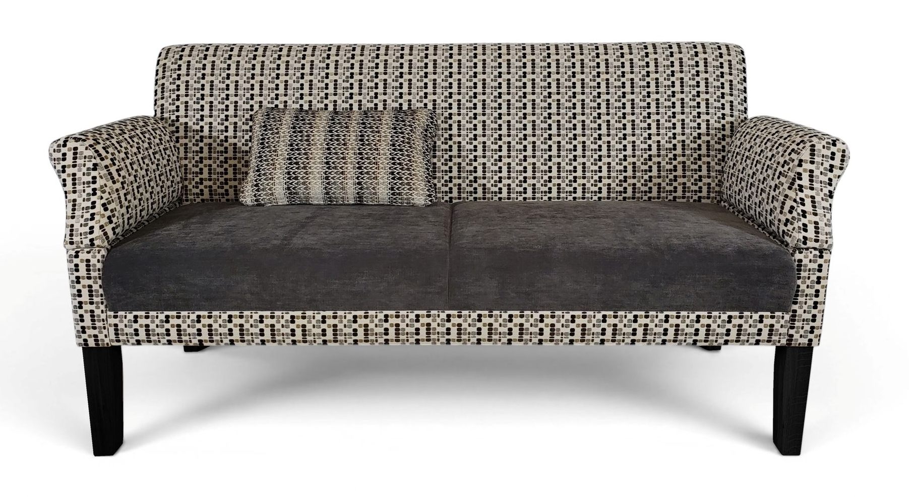 Wallis Tischsofa 175er grau gemustert