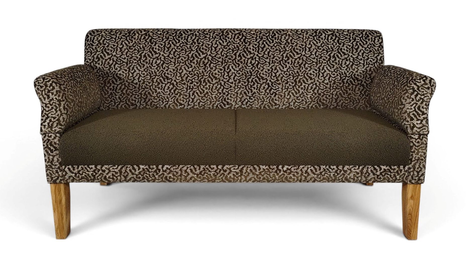 Wallis Tischsofa 175er gruen gemustert